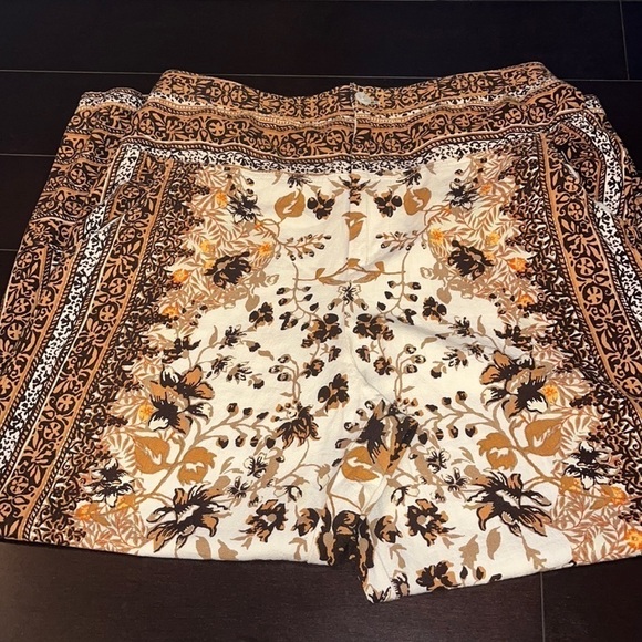 Anthropologie NWTS Brown Boho Mixed Print Jogger Pants 14 - Picture 6 of 11